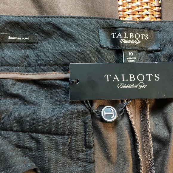 Brown Talbots Signature Flare Pants Size 10 NEW - Picture 9 of 16
